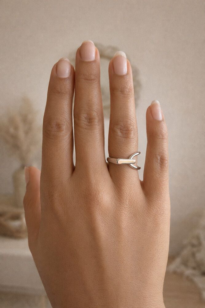 ✨ Minimalist Open Silver Ring – Genuine 925 Sterling Silver Adjustable ✨  Sleek, modern, and effortlessly cool. This genuine 925 sterling silver adjustable ring features a clean open design with a polished bar detail that gives quiet luxury energy. Lightw