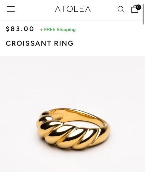 ✨ Twisted Gold Glow Ring – size 7 Quiet Luxury Essential  Sculptural, glossy, and effortlessly elevated, this size 7 ring is crafted from 18K gold-filled stainless steel that looks like real gold and acts like it too. Waterproof, tarnish-free, hypoallerge