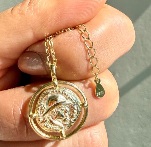 ✨ Vermeil Gold Coin Pendant Necklace – Timeless Luxury ✨  This refined necklace is crafted in vermeil – a thick layer of 14k gold plated over genuine sterling silver (925 stamped), giving you the rich glow of real gold with the quality of precious silver