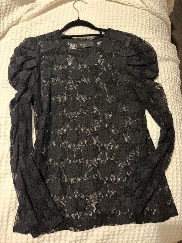 Decjuba Black Lace Top