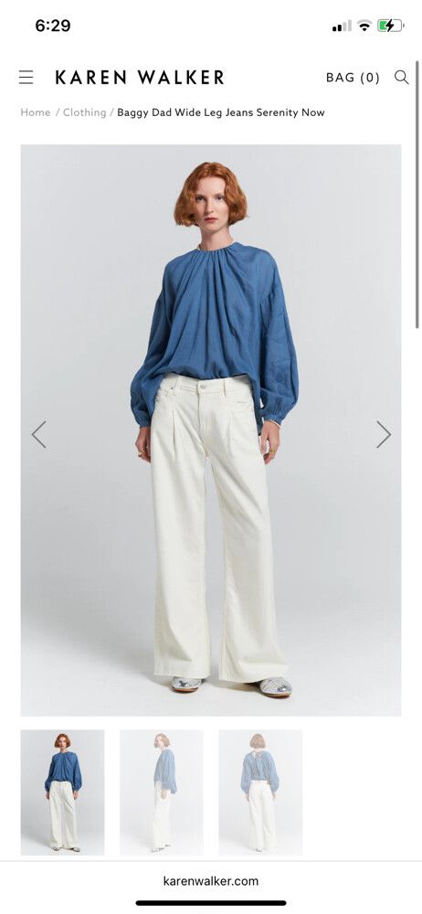 BNWT Levi’s Baggy Dad Wide Leg Jeans Ecru