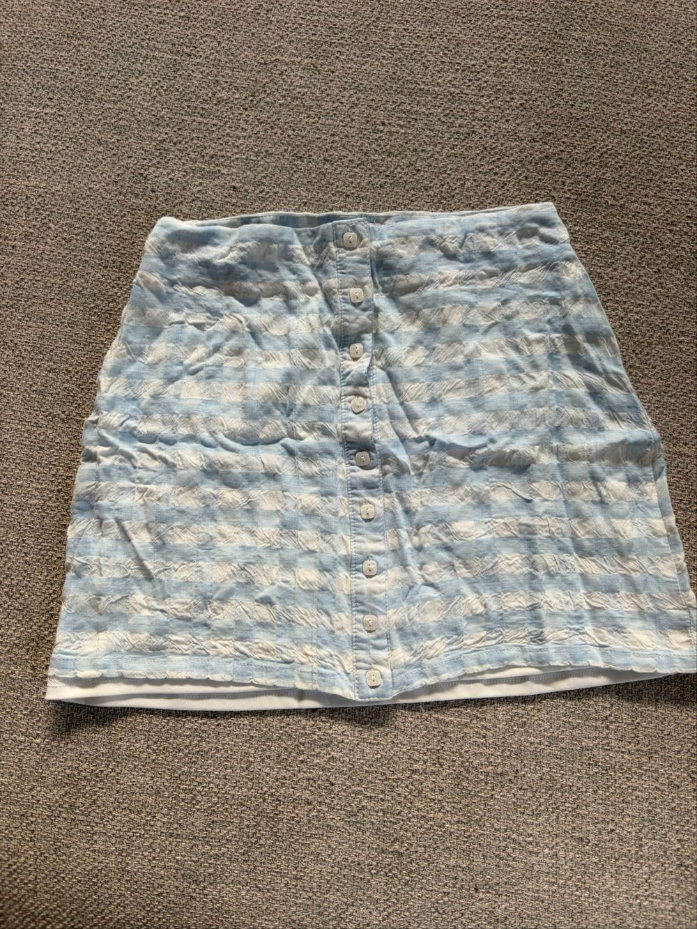 Beginning Boutique Blue And White Check Mini Skirt