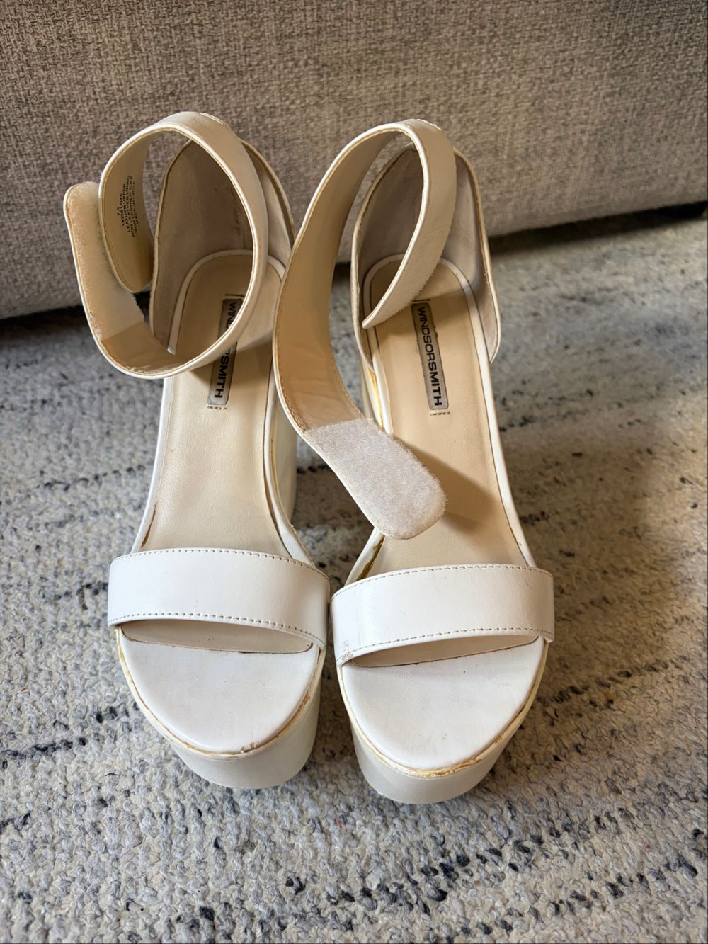 Windsorsmith White Platform Wedge Heels