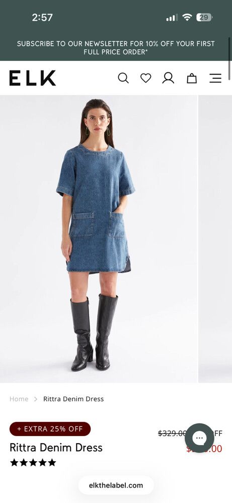 Elk - Elk Rittra Denim Dress on Designer Wardrobe