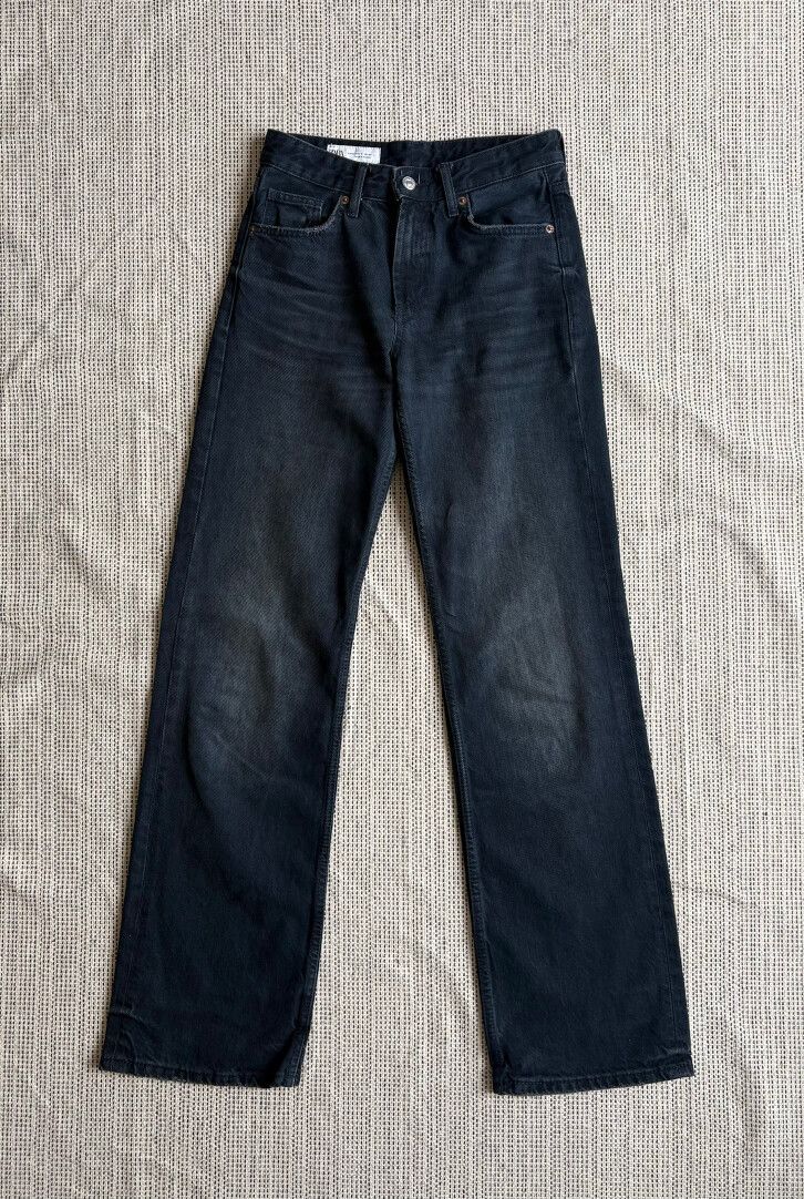 Zara Dark Blue Straight Leg Jeans