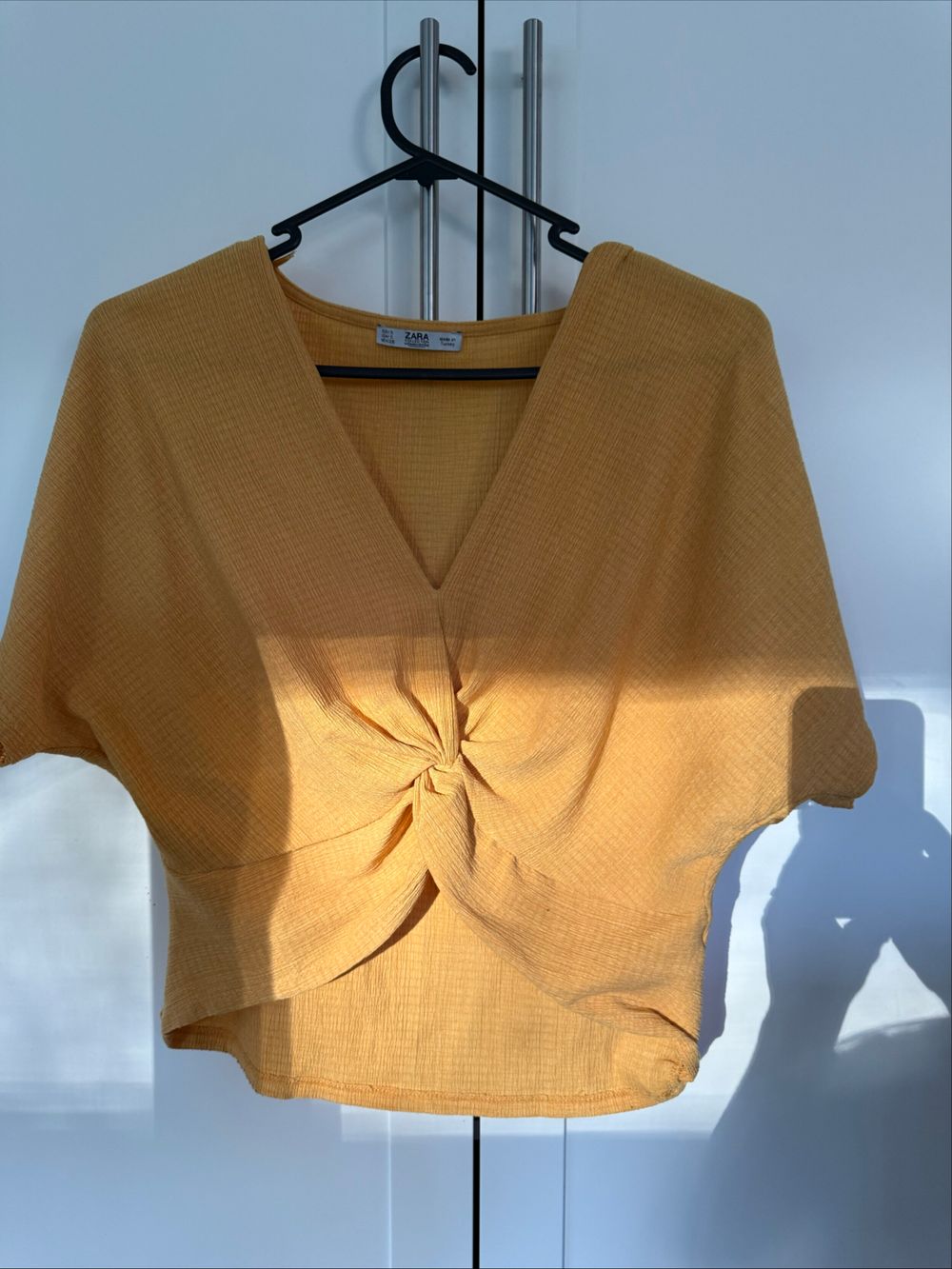 ZARA Yellow V-Neck Top