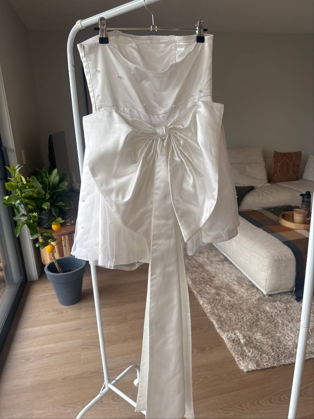 Bridal / Engagement / Hens / Bachelorette Pearl & Bow Mini Dress