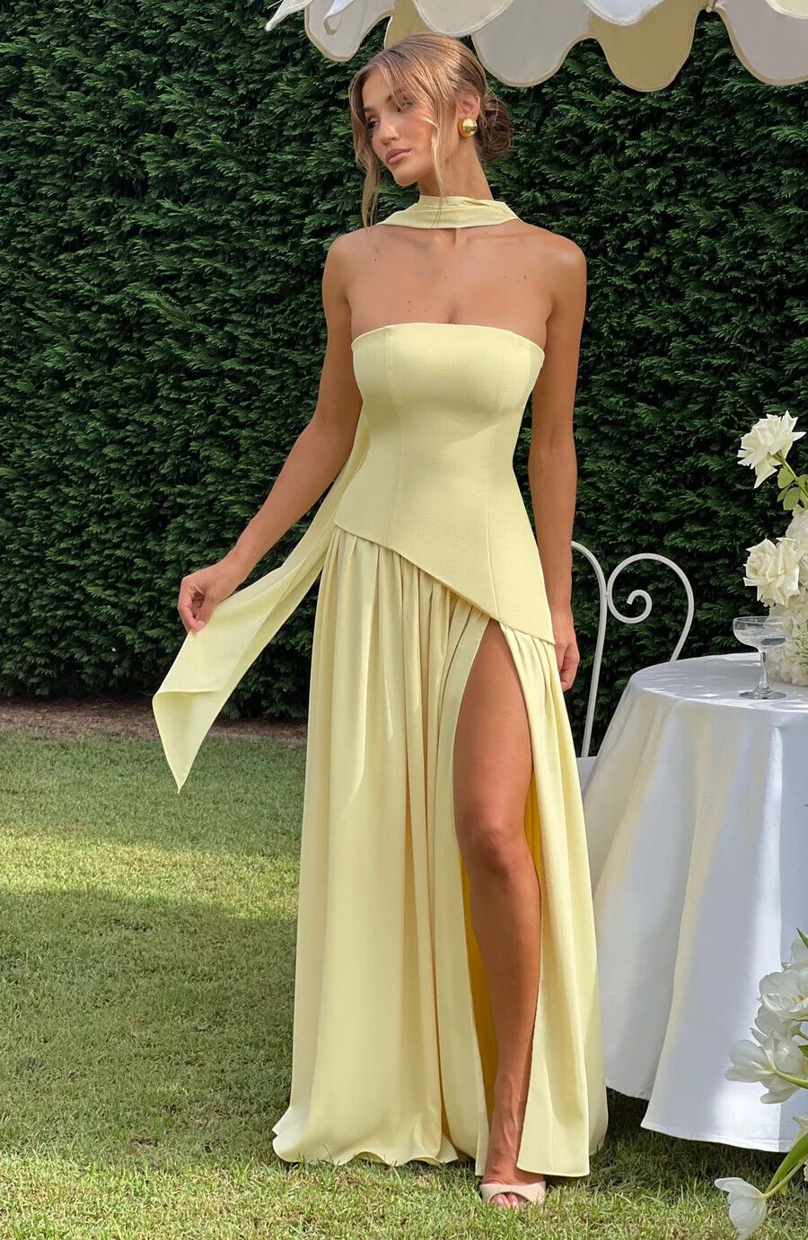 Maliyah Maxi Dress - Lemon Yellow