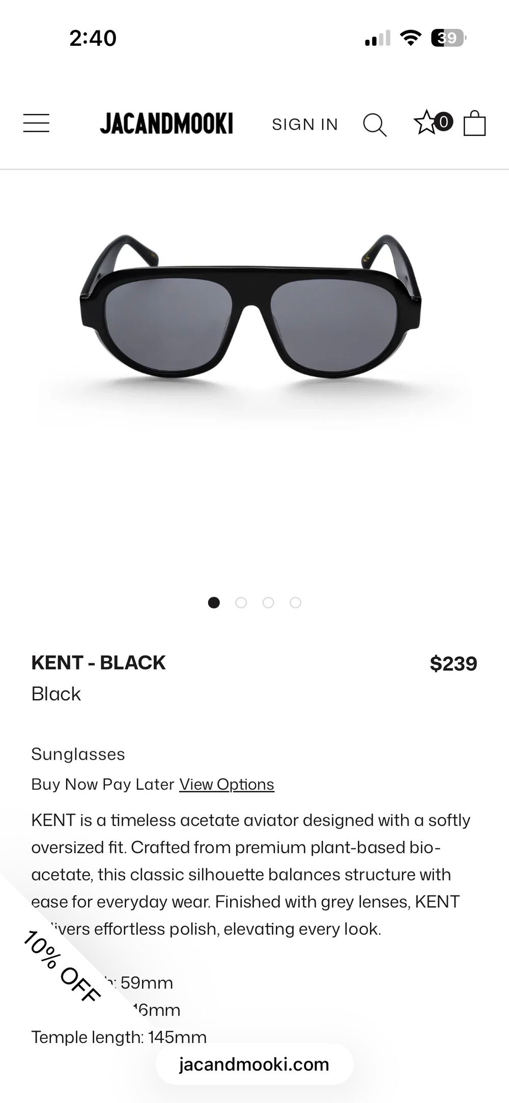 Soda Kent Black Sunglasses