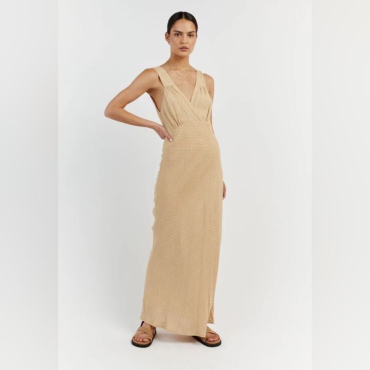 DISSH - Julien Straw Geo Slip Midi Dress on Designer Wardrobe