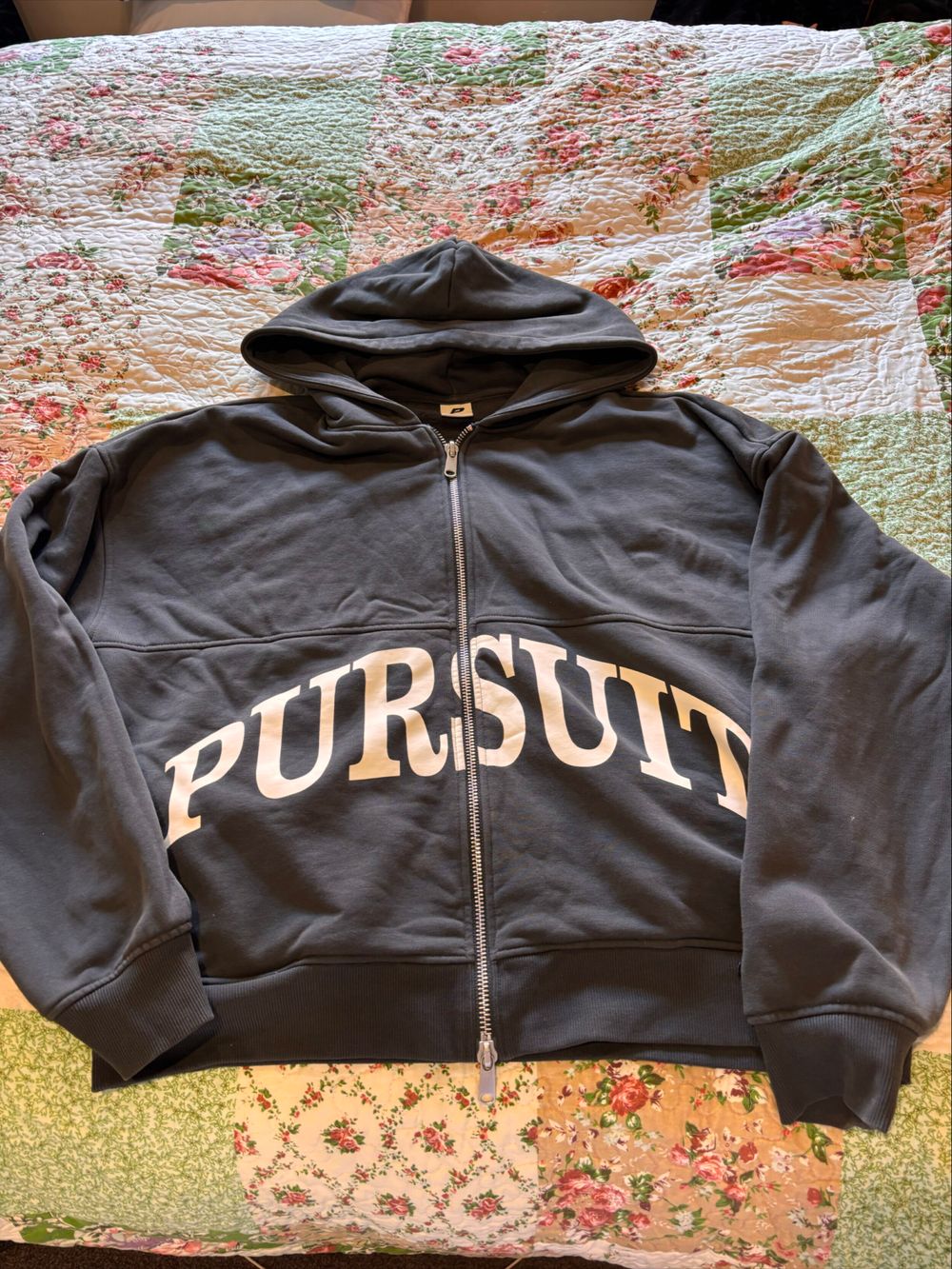 Pursuit Of Happiness Grey Zip Hoodie