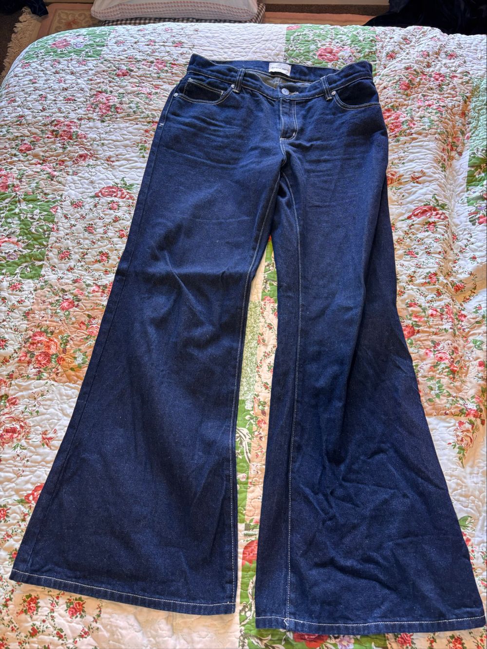 Abrand Jeans Blue 99 Low Baggy Flare Jeans