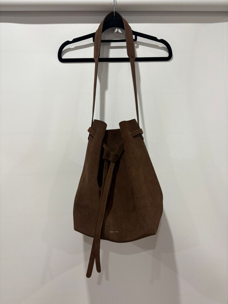 Mansur Gavriel Dark Brown Suede Bucket Bag
