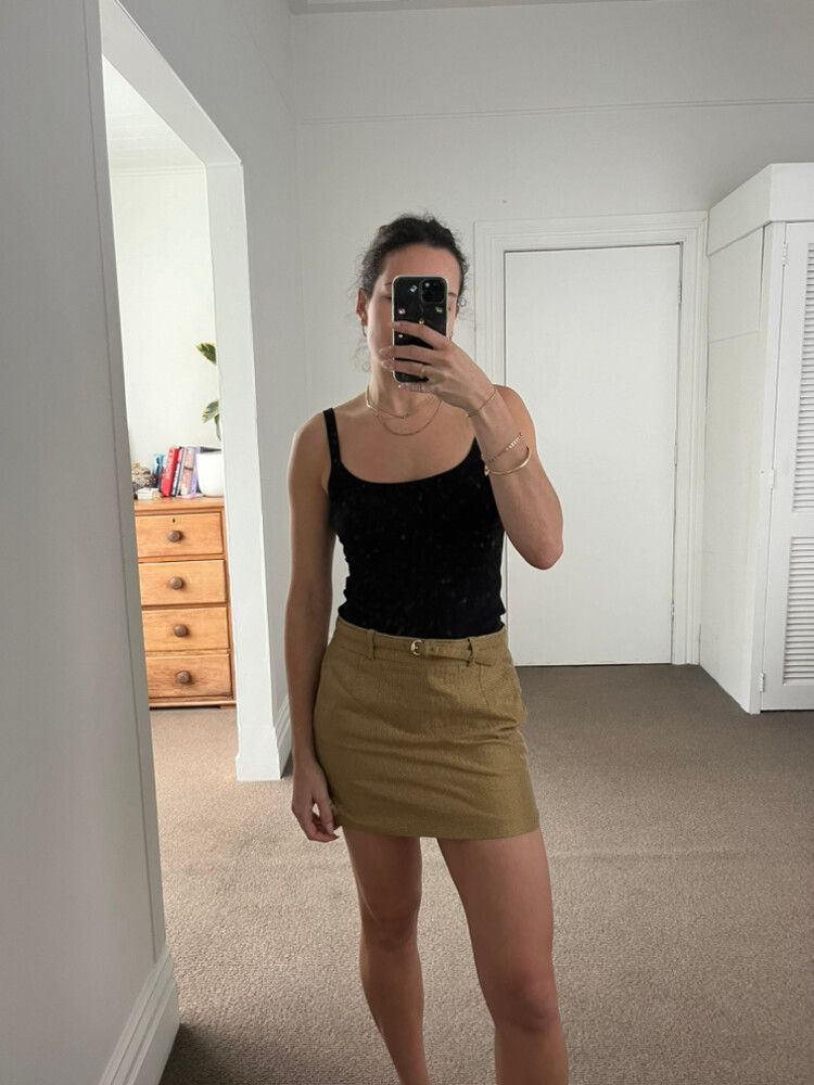 Gucci Vintage Gold Mini Skirt