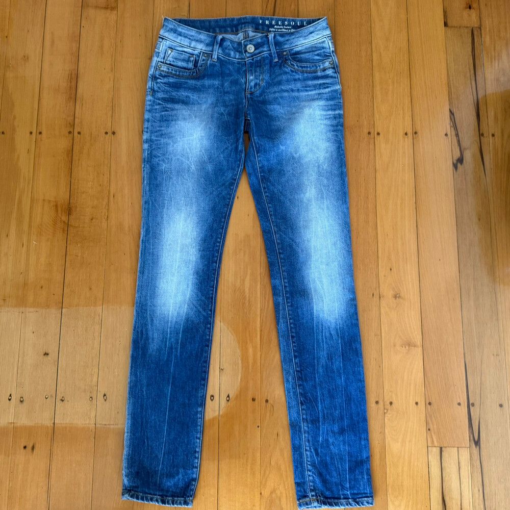 Freesoul Alchemy Couture Italian-Developed Denim – Size 28 – Signature Faded Blue