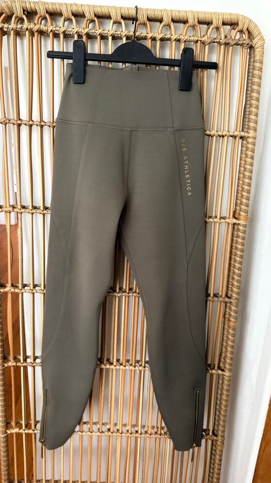 AJE Athletica Khaki Zip Detail Leggings – Size 8 – New