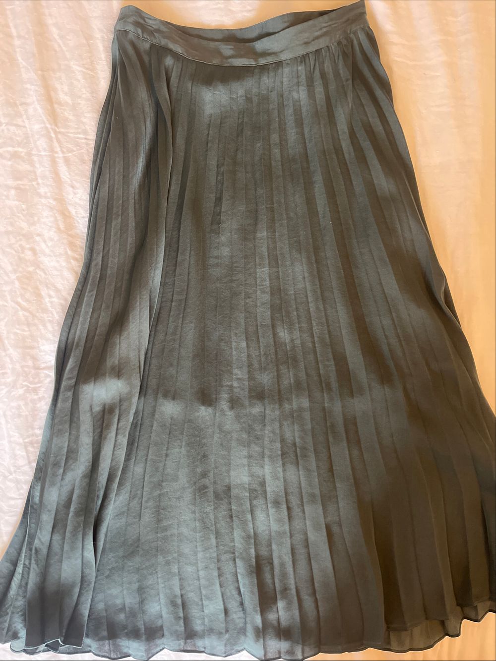 Max Green Pleated Skirt