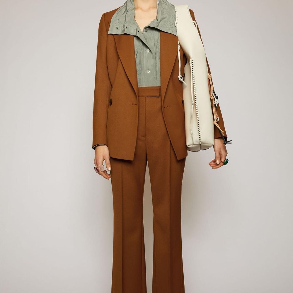 wool flare pants