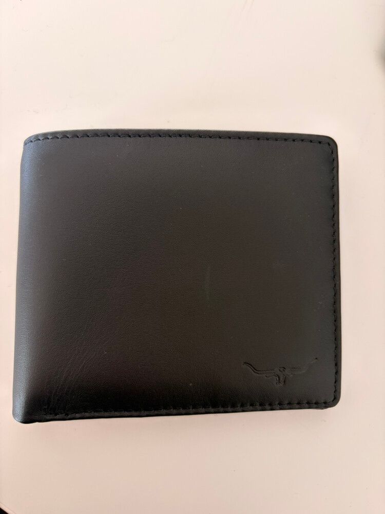 R.M. Williams Black Trifold Wallet