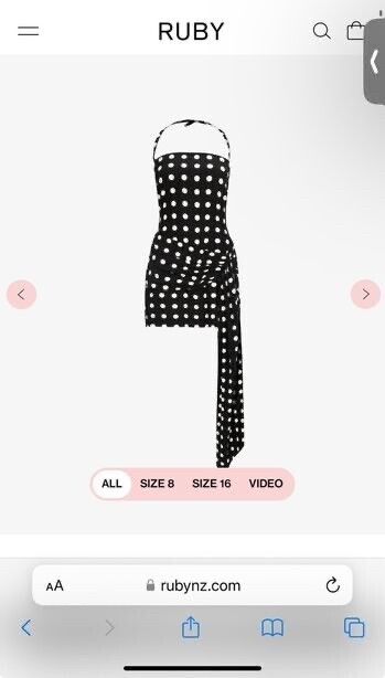 Ruby Polka Dot Mini Dress Size 10