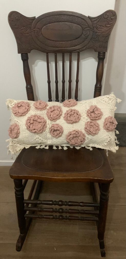 Crocheted Vintage Pink Peony