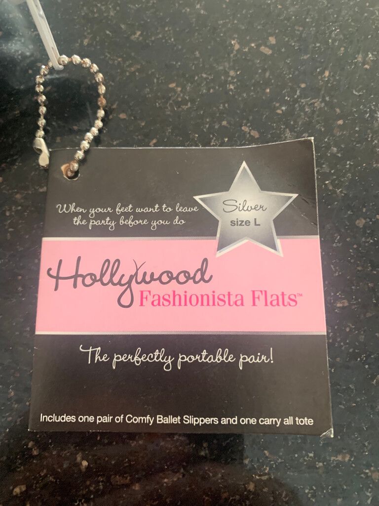HOLLYWOOD Fashionista Silver ballet flats Size L
