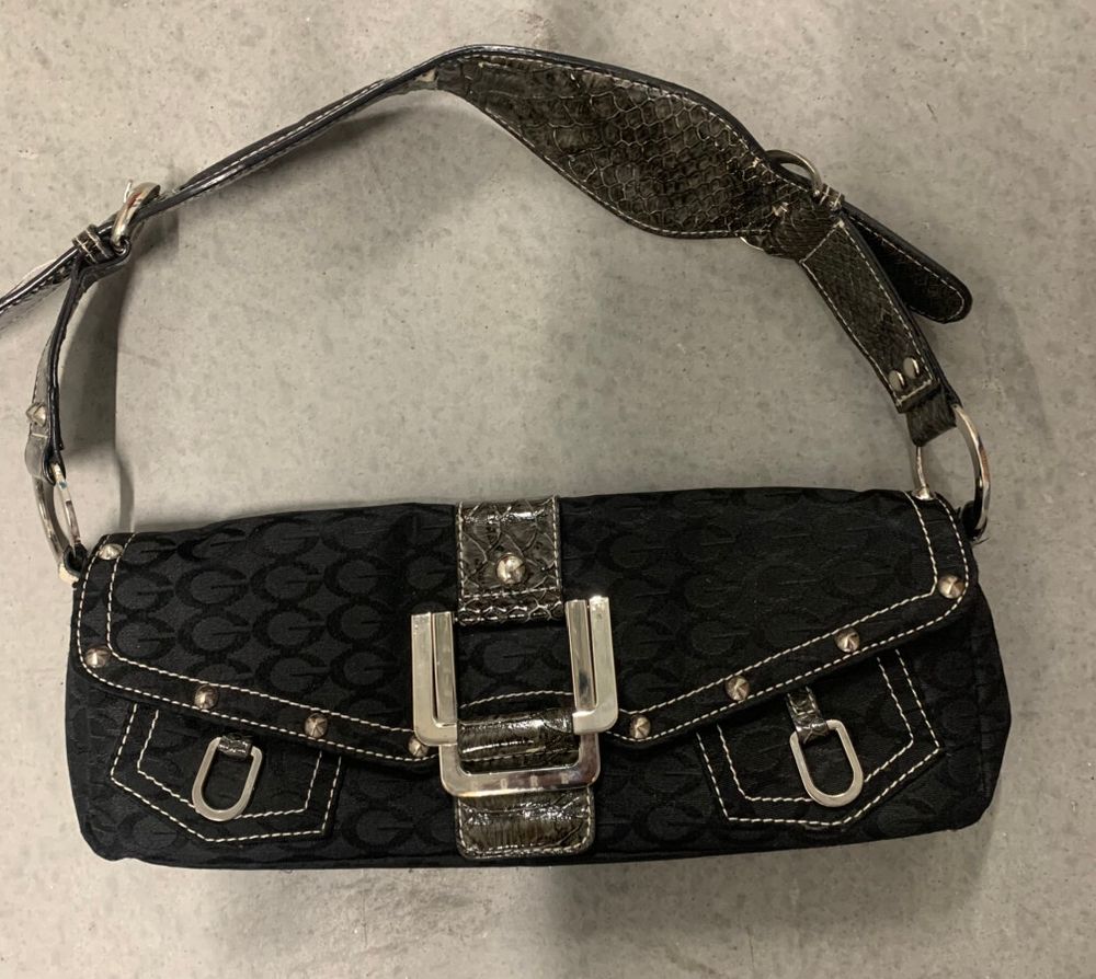 Crocodile Clutch Black W Strap