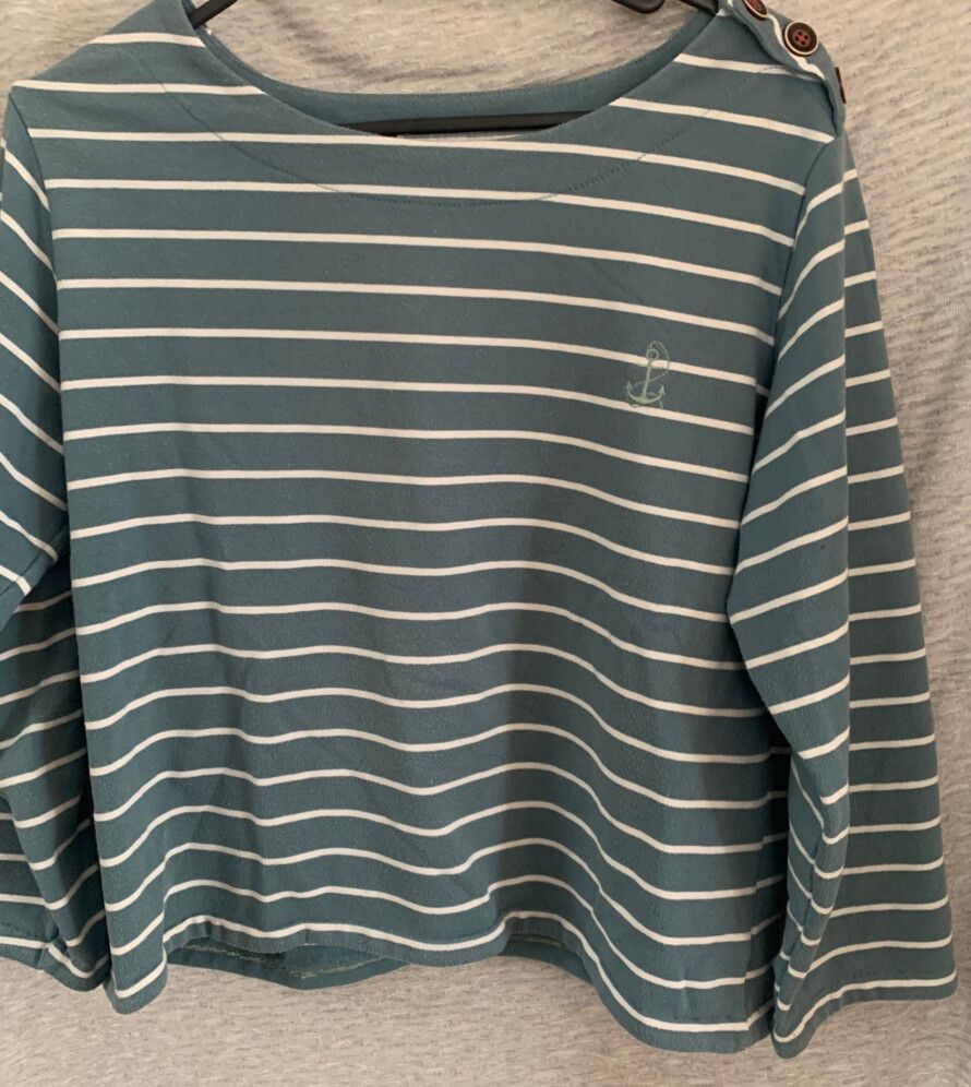 Brakeburn Blue Stripe Cropped Top