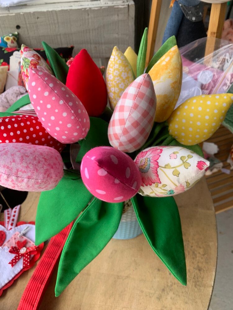 Handcrafted Fabric Tulip Bouquet