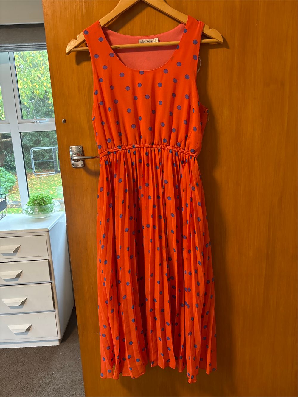 open lace back dress Orange Black Polka Dot Mini Dress