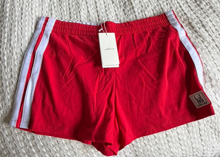 Lorna Jane Red Dance Shorts