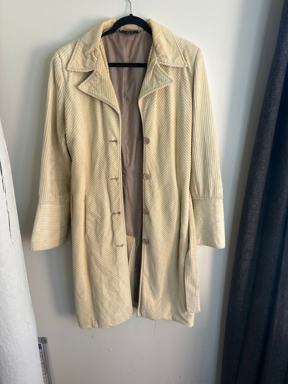 Garage Clothing Co. Beige Corduroy Trench Coat