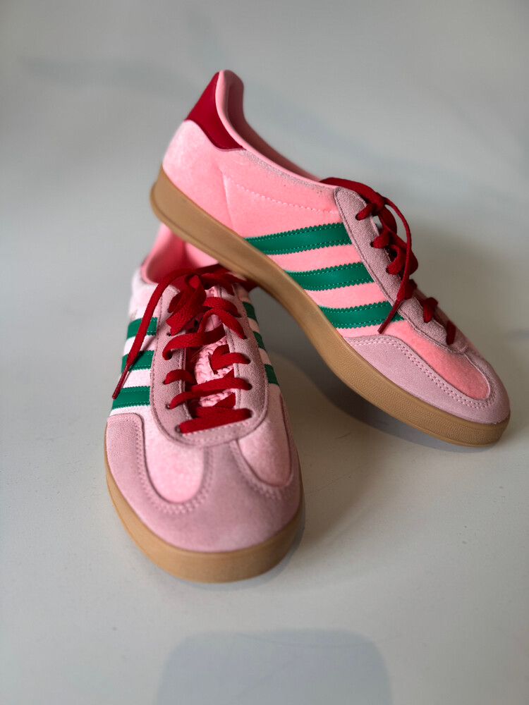 Adidas - limited edition velvet Adidas Gazelle Pink Green Sneakers Size US  8.5 on Designer Wardrobe