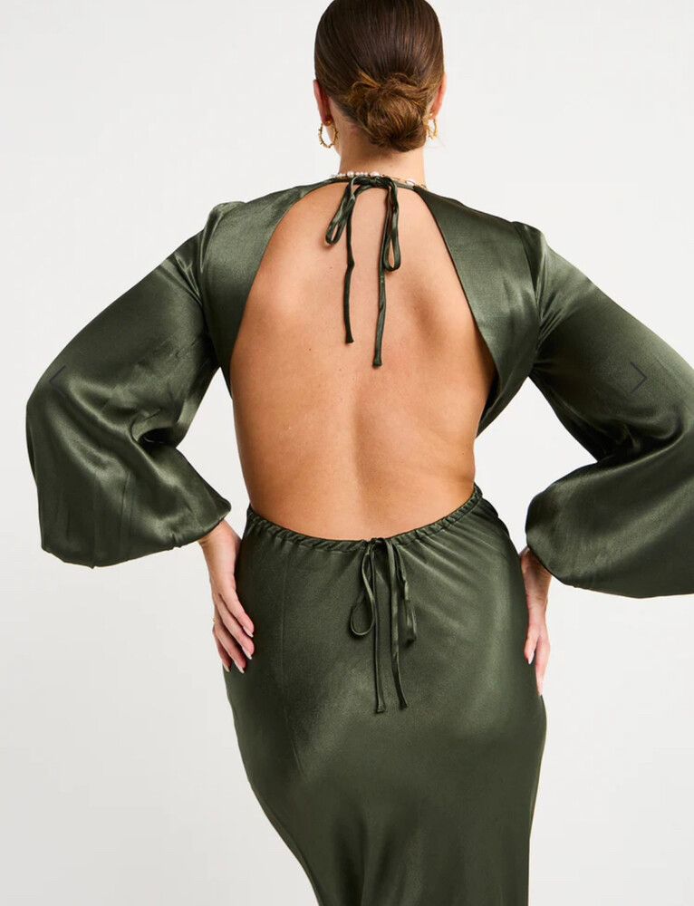 strapless open back dress Cassiopeia Open Back Mini Dress Champagne main image 1
