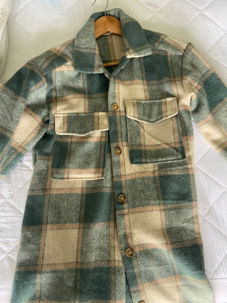Blue/Green Iris Maxi Coat