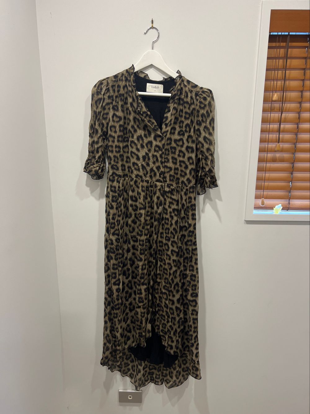 Ba&sh Leopard Print Midi Dress