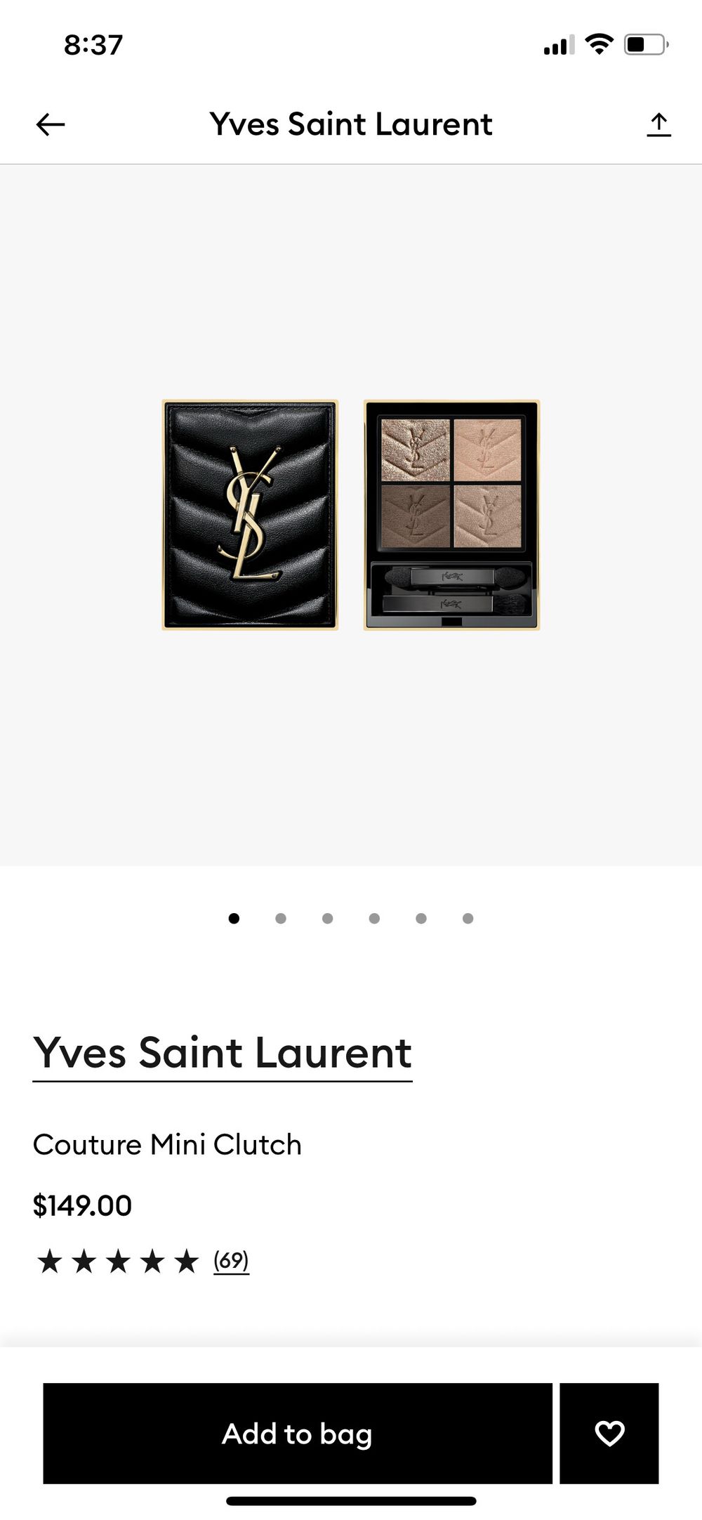 YSL eyeshadow quad #100