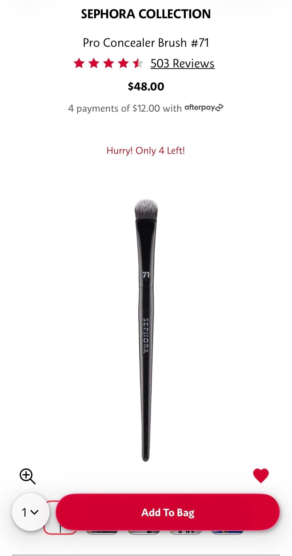 Sephora Pro Concealer Brush #71 x2
