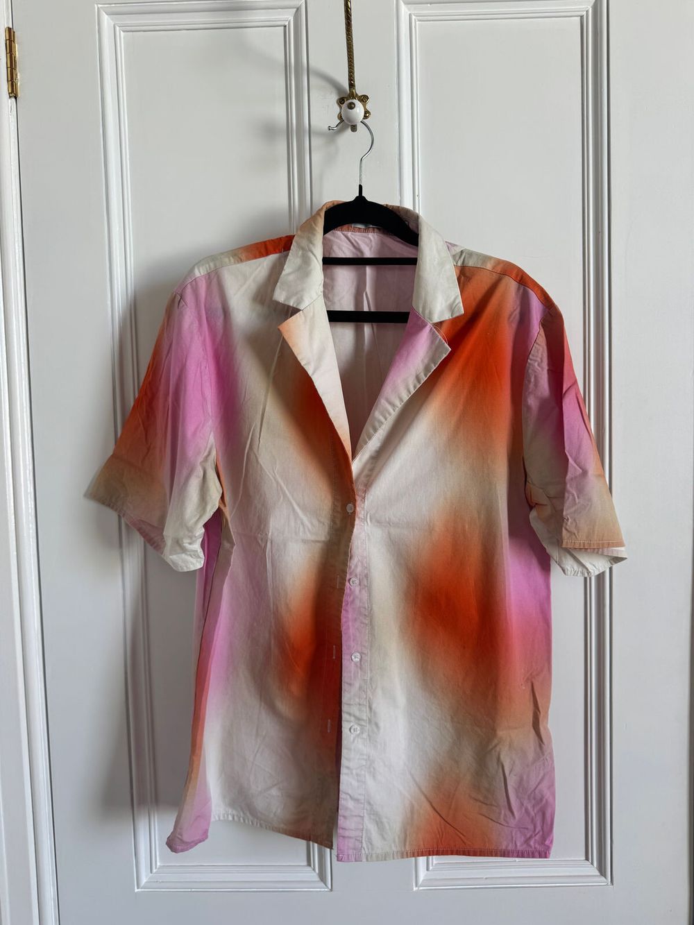 Tie-dye button-up shirt