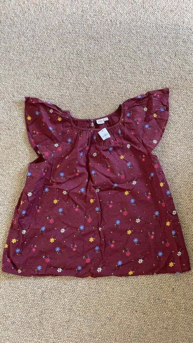 Floral Maroon Gap Girls Top