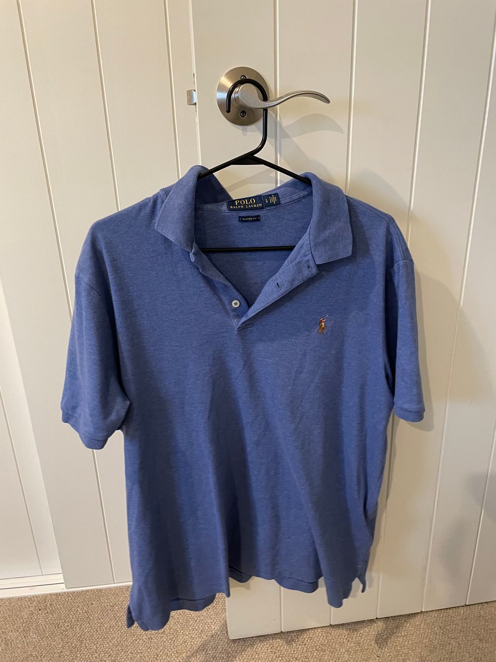 Blue collared polo