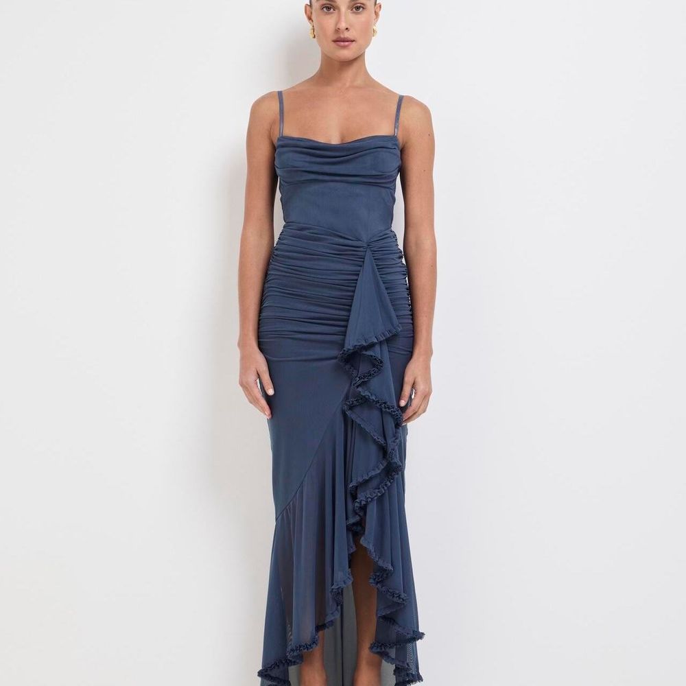 SHEIKE Sienna Midi Dress Navy 8 Elegant Formal Wedding Guest SOLD OUT Rrp $219