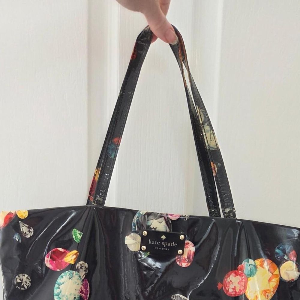 Kate Spade Daycation Bon Shopper Tote Bag Jewel Print PXRU3662 Black Multi