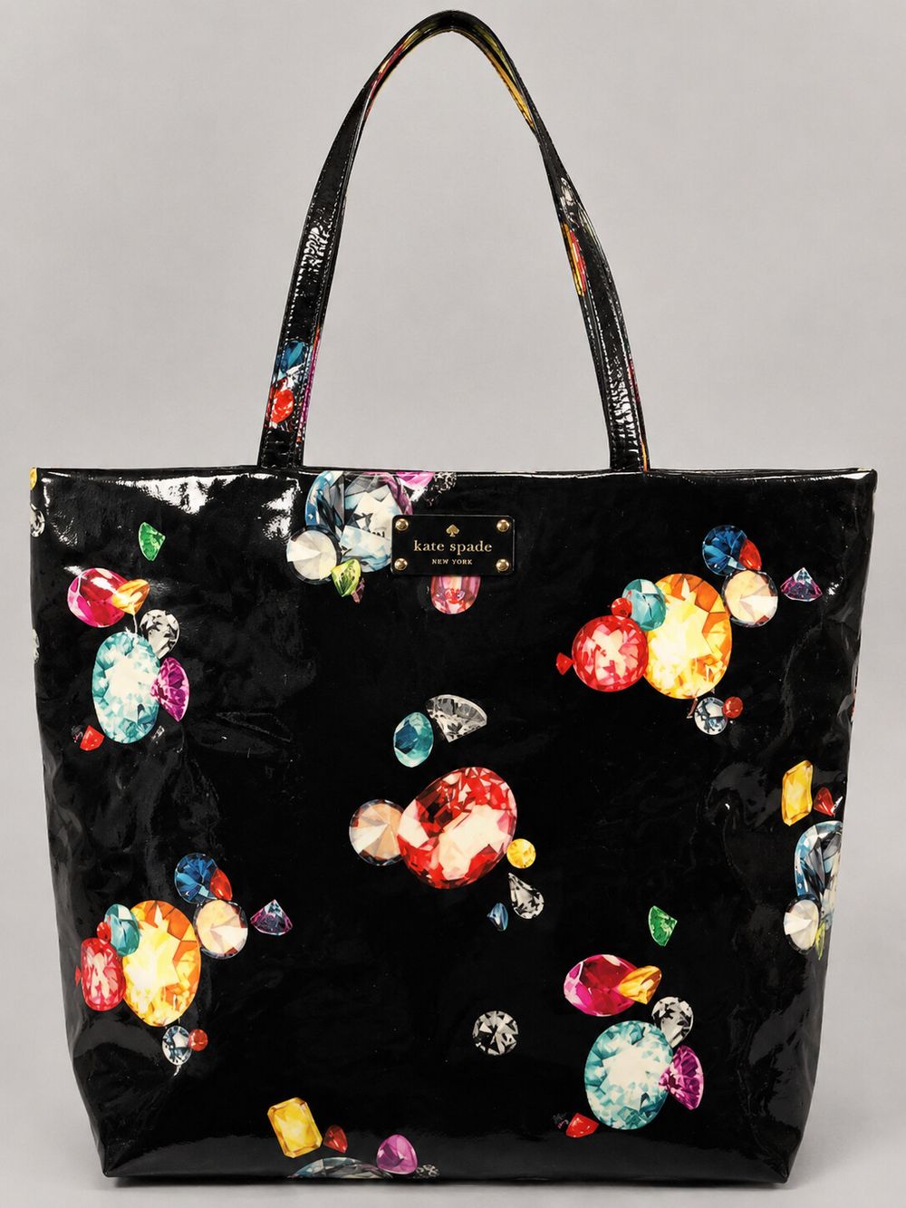 Kate Spade Daycation Bon Shopper Tote Bag Jewel Print PXRU3662 Black Multi