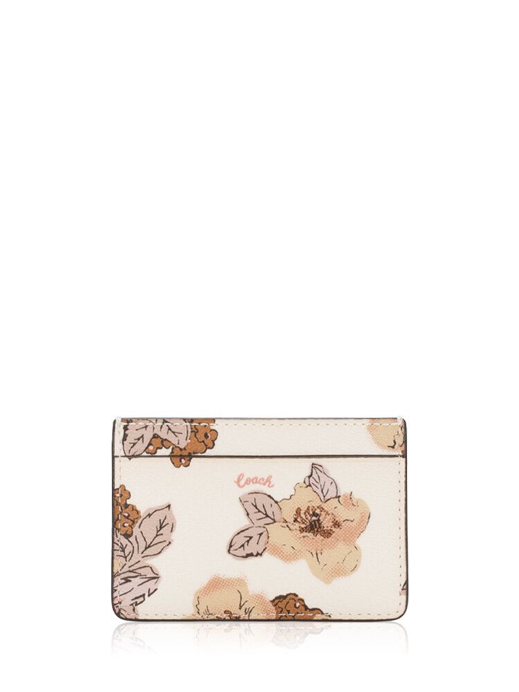 Coach Floral Card Holder Card Case Chalk Multi 2844G GWP BNWT Rare