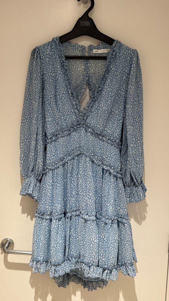 Saints + Secrets - Saints + Secrets Blue Floral Dress on Designer Wardrobe
