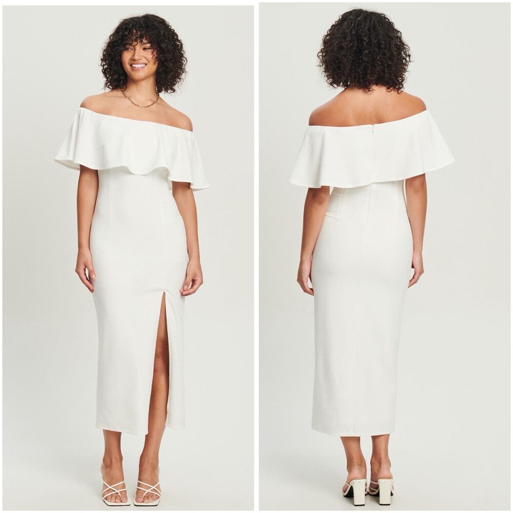 Tussah White Elly Midi Dress size 14
