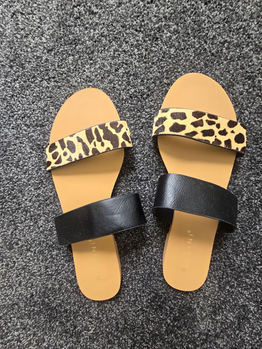 NWT Billini Animal Print Slides