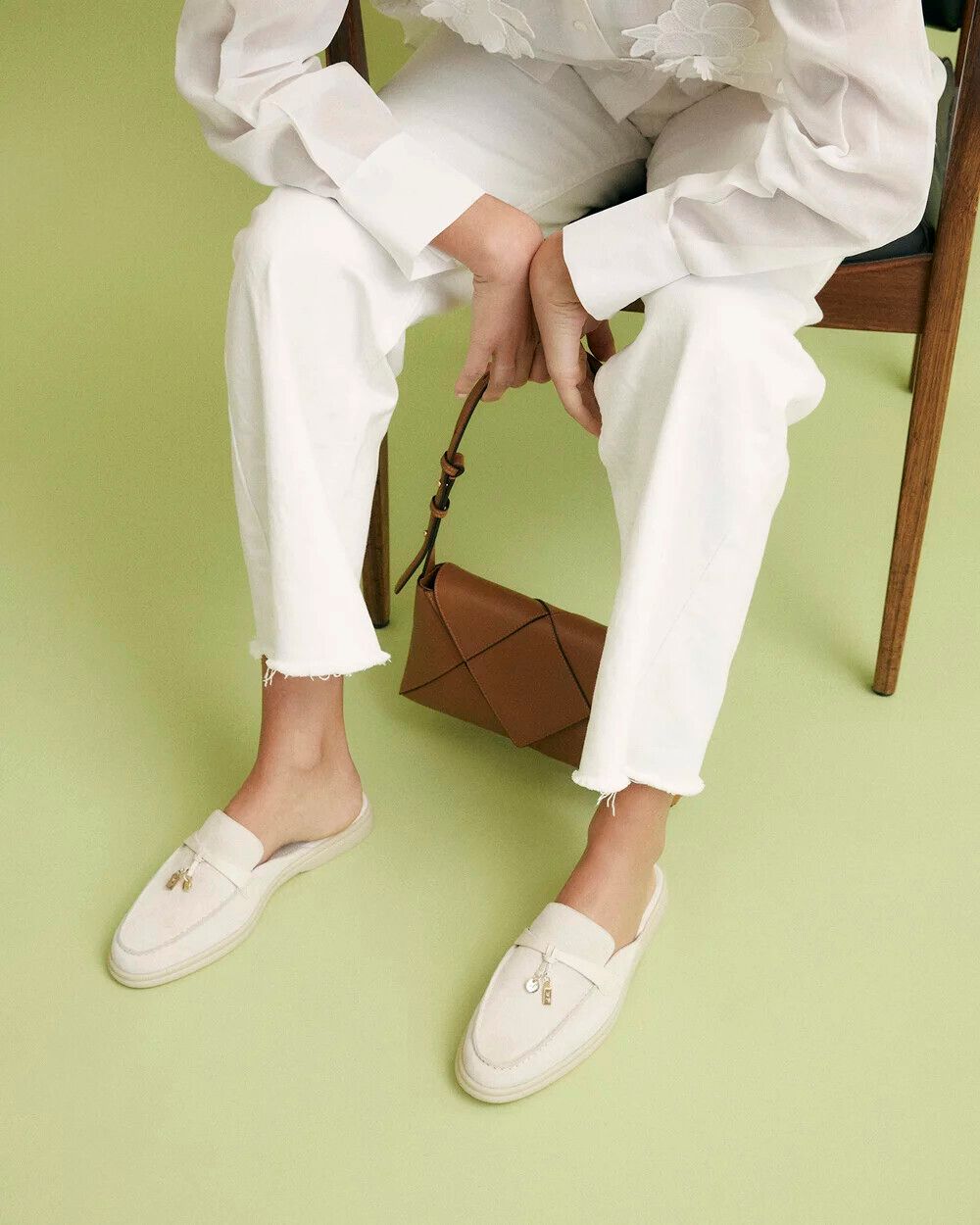 NEW Jo Mercer Cambridge Sand Suede Mule Loafers