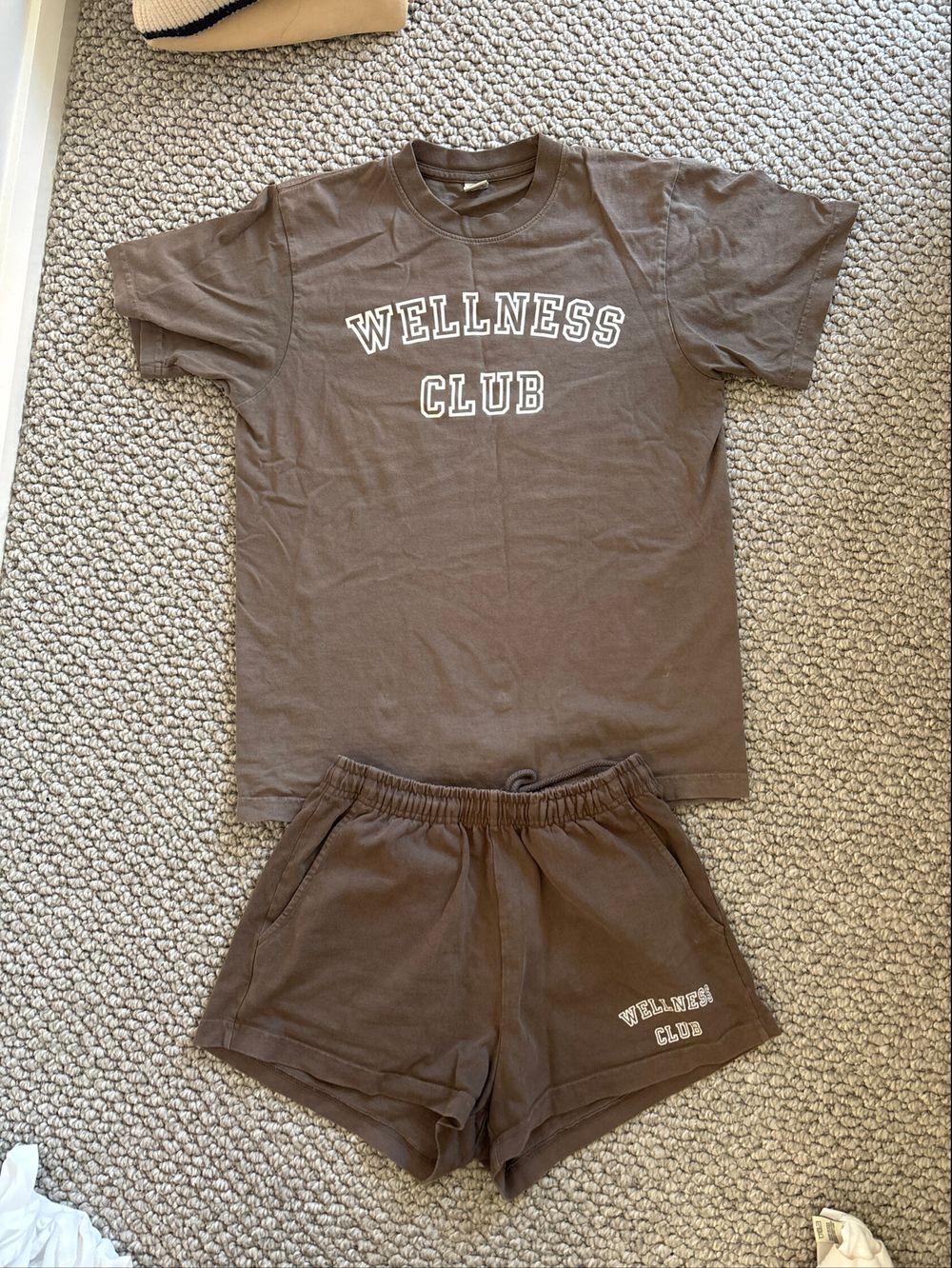 Sporty & Rich Brown Wellness Club Matching Set